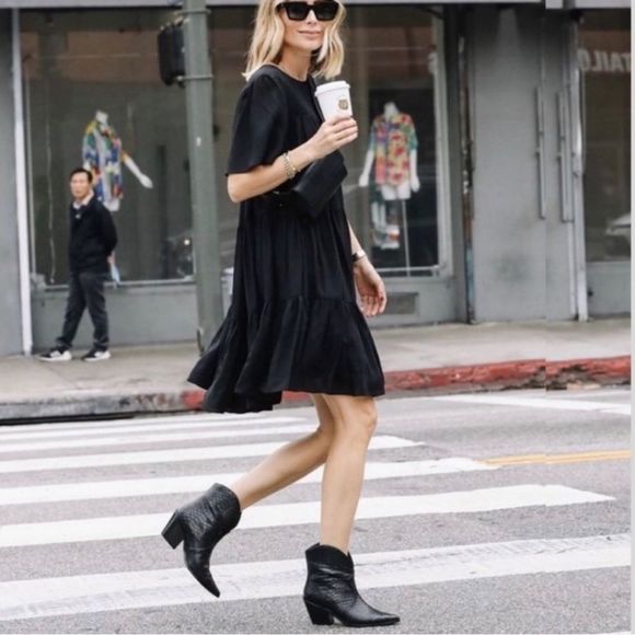 Anine Bing Textured Black Ankle Booties - Picture 3 of 15